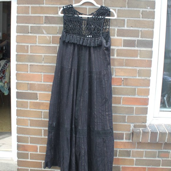 Anthropologie Crochet and Tassel Dress Size Medium (fits big) - Picture 2 of 14